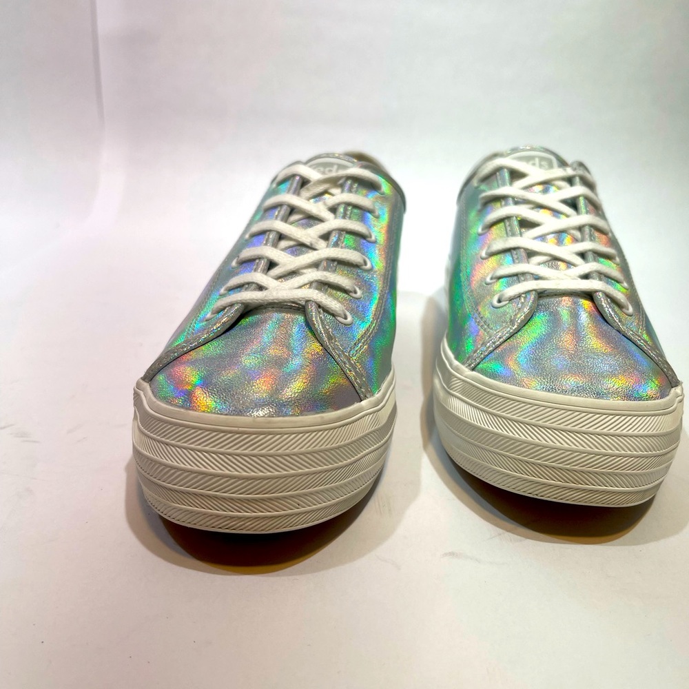 Keds Iridescent Silver Sneakers
Size 10 NWOT - Picture 2 of 16